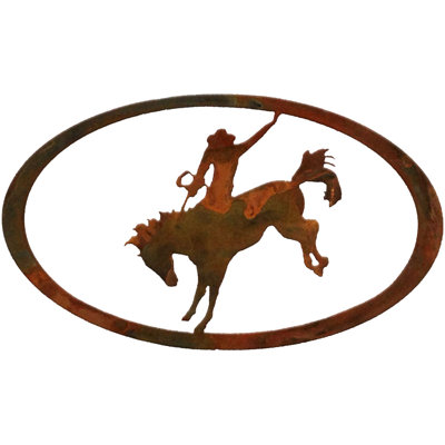 Art mural Dugout Creek Designs Western Bronco Rider