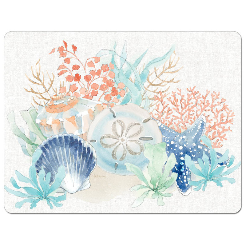 CounterArt Plastic Seaside Cutting Board