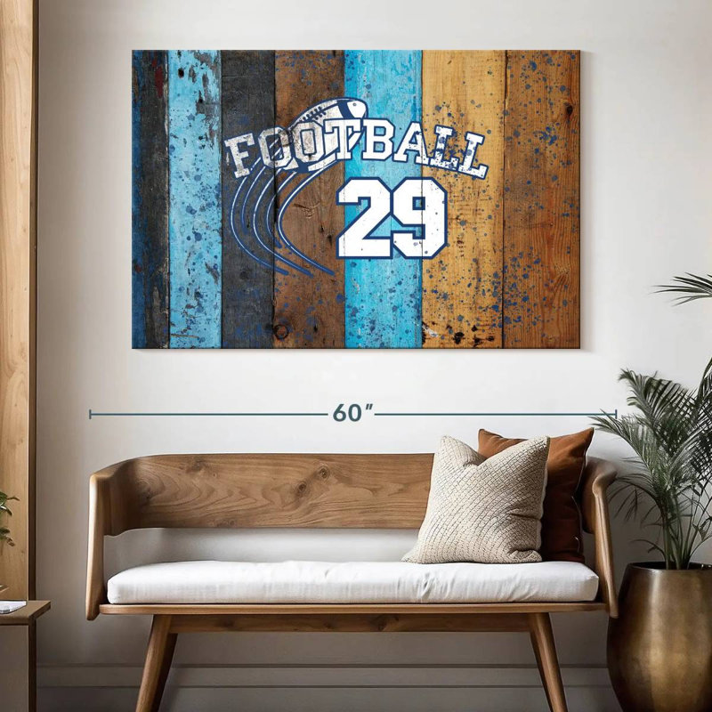 Sireci Football Logo Surface, 34" H x 51" W