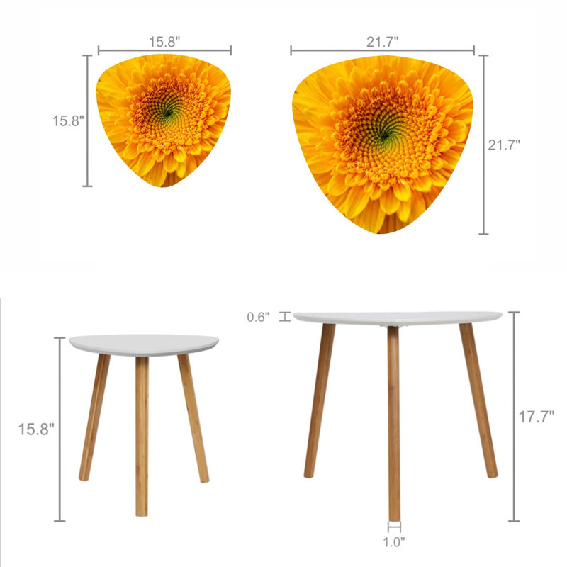 Ensemble de 2 tables basses gigognes Triangle