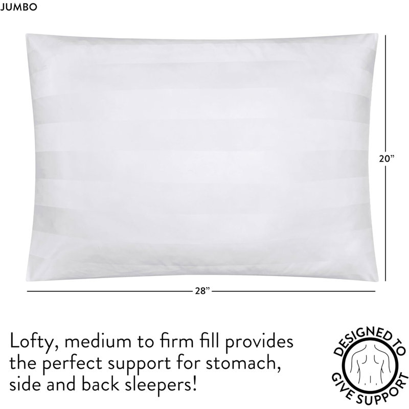Jacquard Bed Pillows, 2 Count, Standard