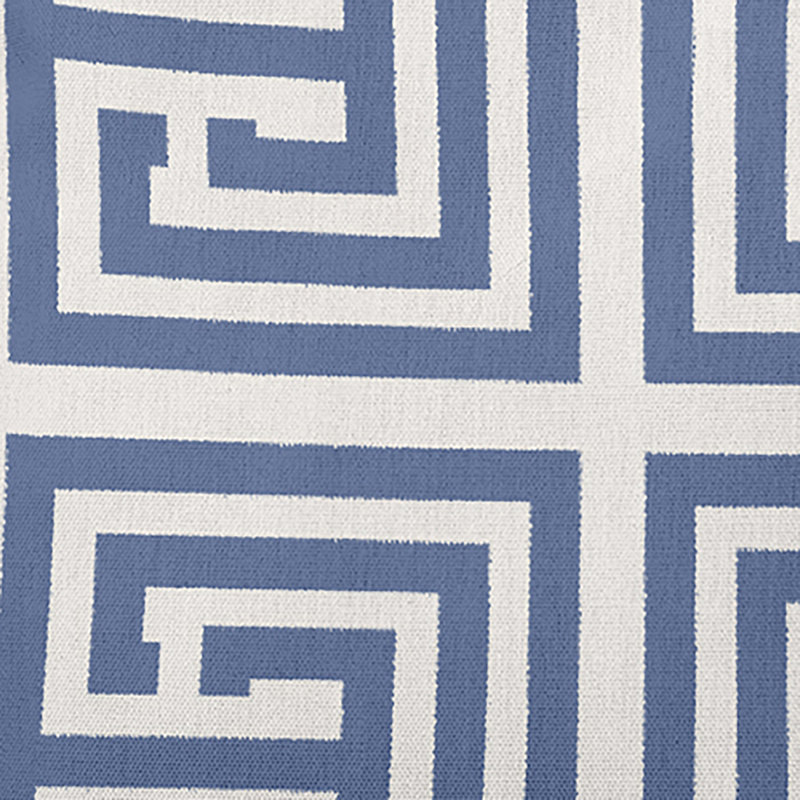 Housse et insert de coussin carré en polyester Nantucket, Bleu cadet, 26 po x 26 po