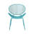 Stylish Teal Iron Chair - Mesh Seating, 25.65" D X 33.14" H, For Outdoor Living Shell Playful Retro Look, Frame, H Room