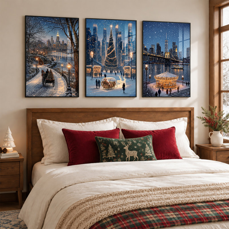 Décoration murale - Noël, convient au salon et à la chambre à coucher