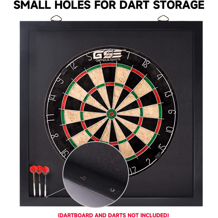 GSE Games & Sports Expert Dartboard Backboard with Wood Frame and