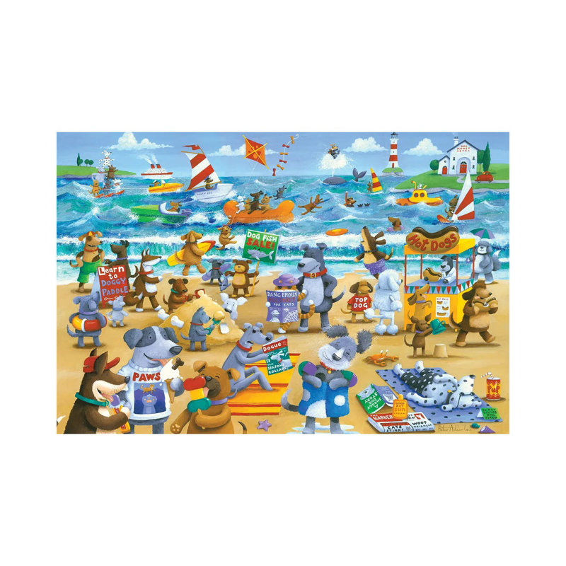 Dogs Beach by Peter Adderley - Wrapped Canvas Gallery-Wrapped Canvas Giclée, 20.32 cm H x 30.48 cm W