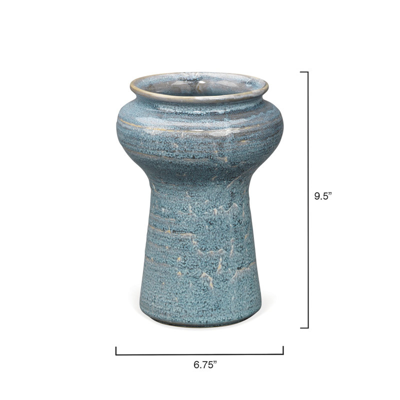 Oceanic Blue Ceramic Table Vase Set