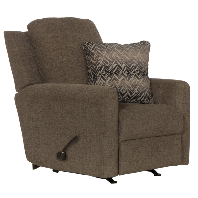 Eastin Upholstered Recliner, Brown, Manual
