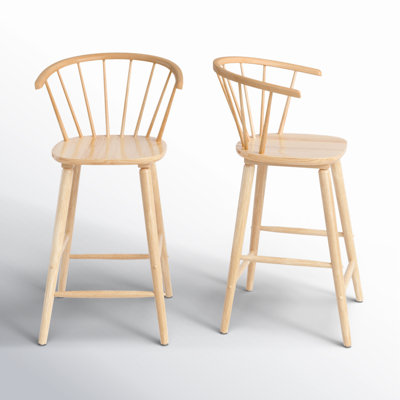Set of 2 Sheffield Solid Wood Stools