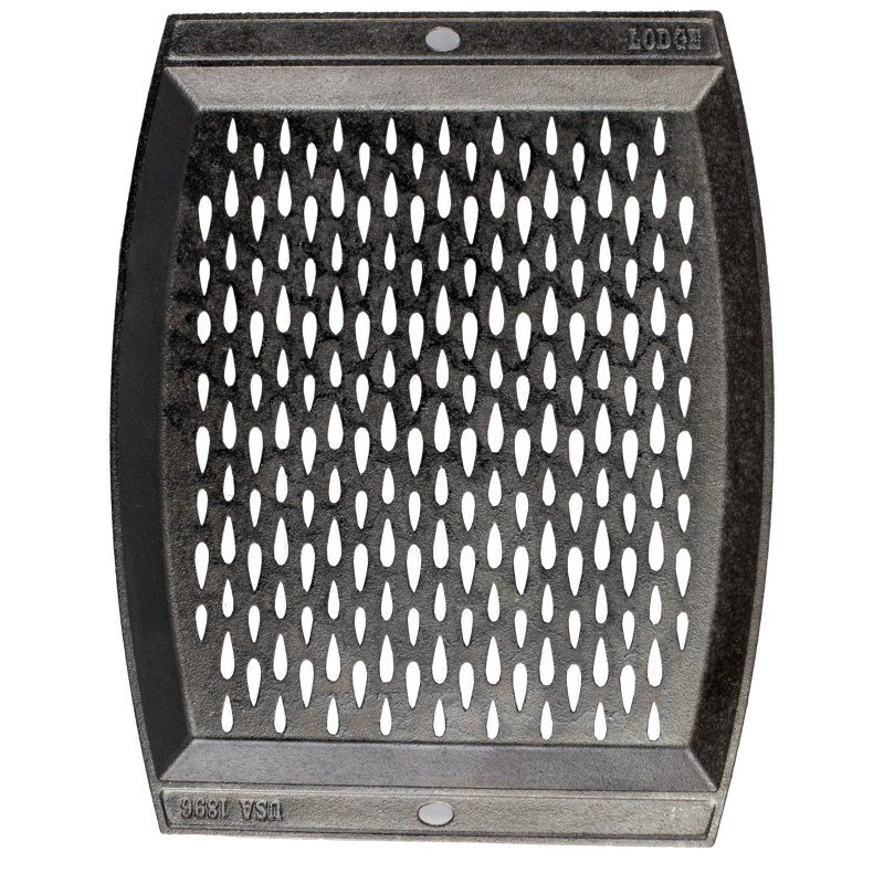 Lodge 15" x 12" Black Cast Iron Grill Topper