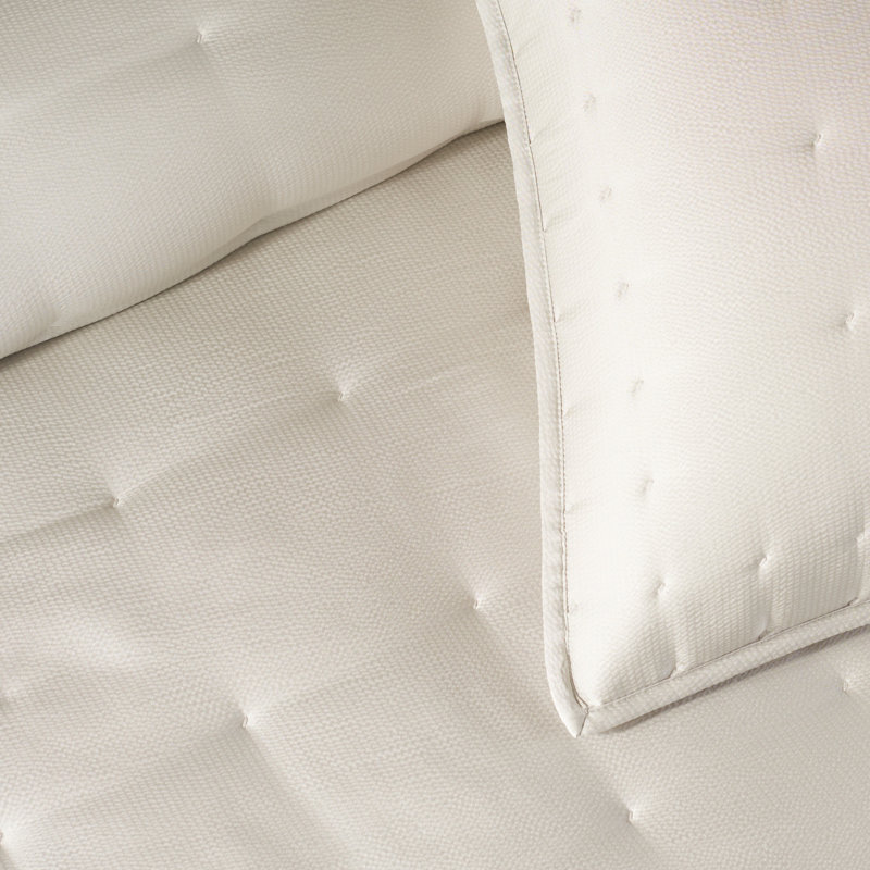 Donna Karan Home Hammered Silk Pillow Sham, Gray, Euro