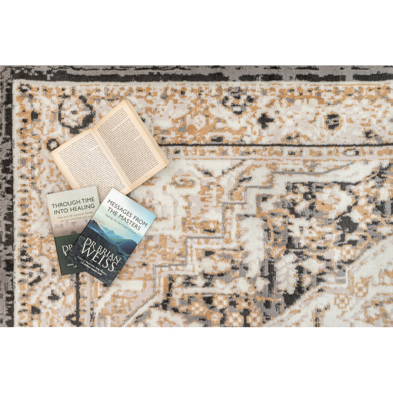 Tapis oriental beige, Rectangle 2 pi x 4 pi