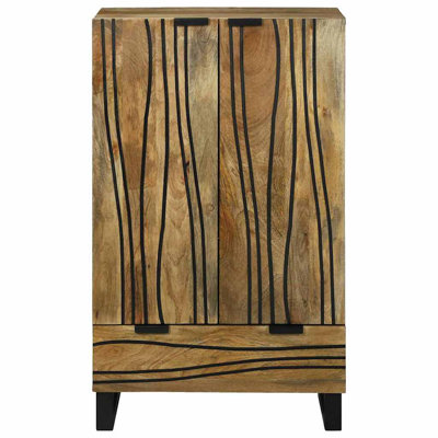 Highboard With Drawer 60 X 33 X 100 Cm Solid Mango Wood