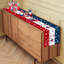 Chemin de table de l'Independence 13 X 72 pouces, 4 juillet, rouge, blanc, bleu, lin, chemin de table