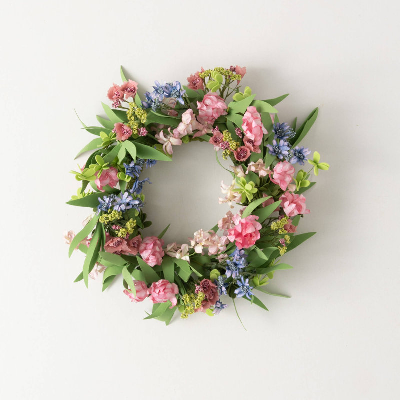 Mini-bougie artificielle à fleurs Rose, L 15 po x H 15 po x P 5,5 po