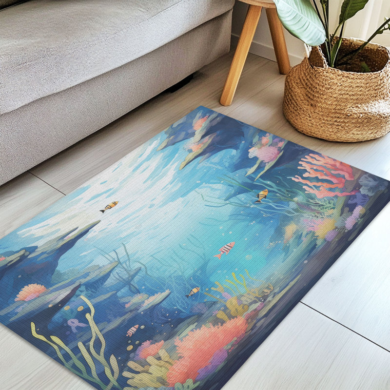 Tapis tressé Sea Life, Rectangulaire 3 pi x 5 pi