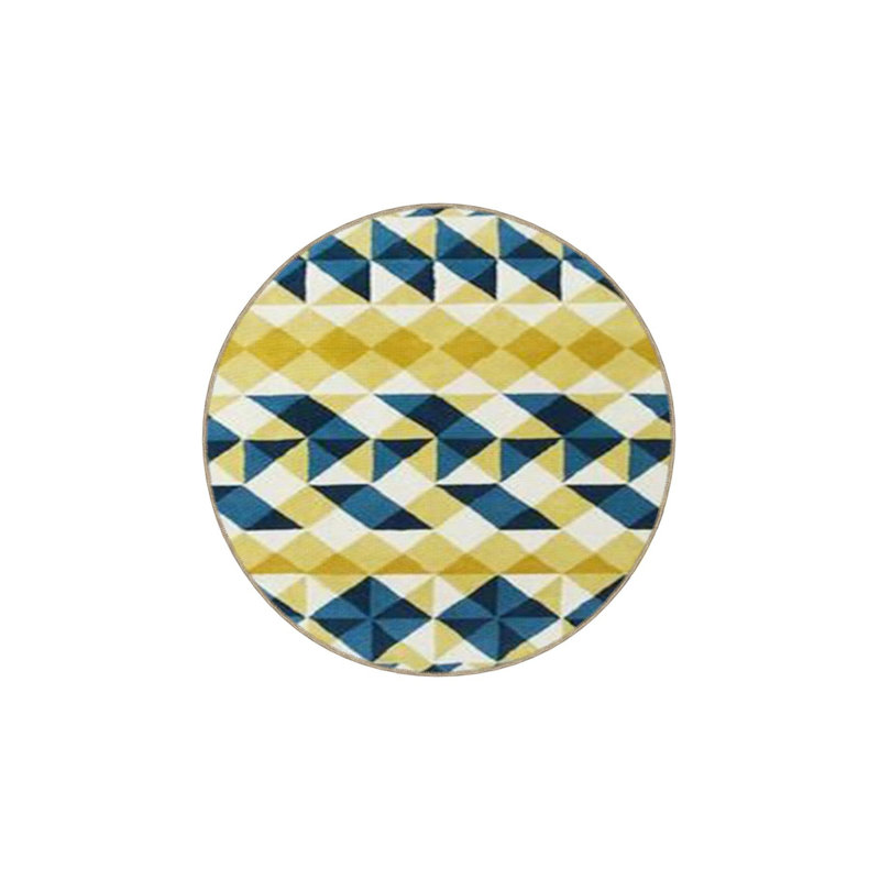 Tapis lavable en machine à motif géométrique bleu marine Cross Cross, Rectangle 3 pi 3 po x 4 pi 11 po