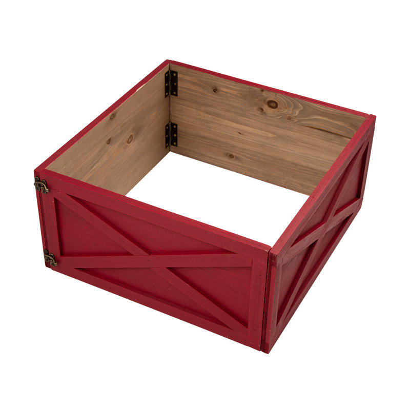 Collier pour arbre en bois massif St Ives, H 11,5 po x l 26 po, Rouge