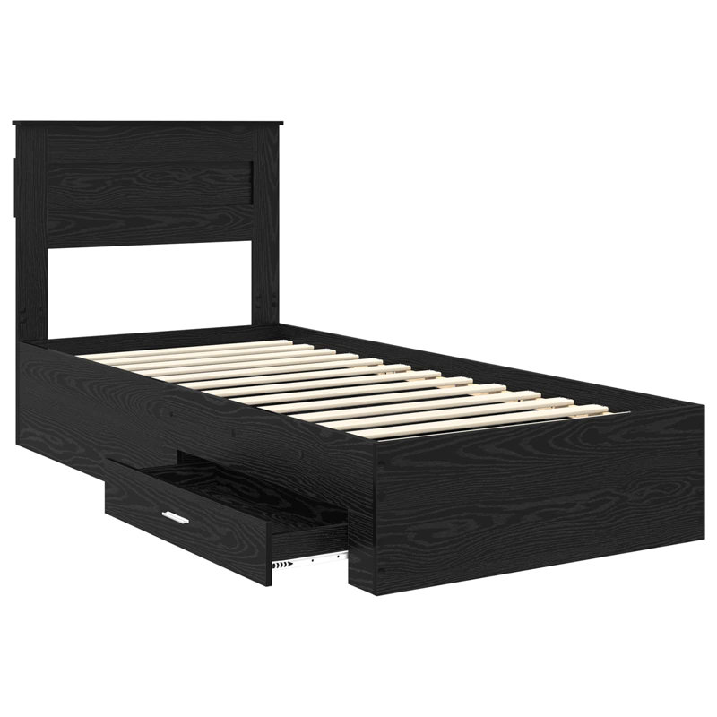 Bed, Single (3'), Black Oak