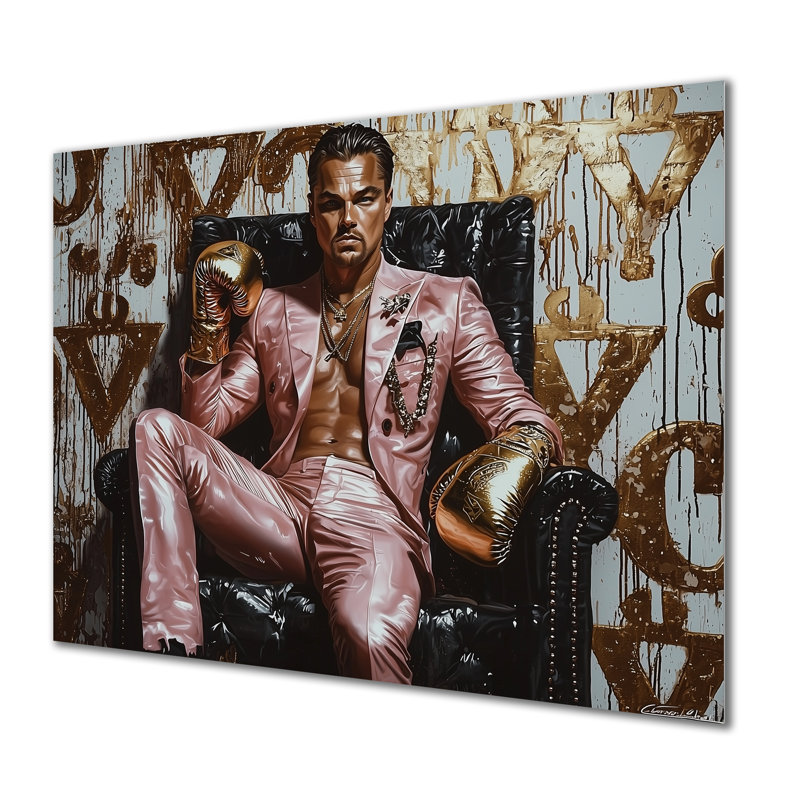 Colette - Homme, art mural, salon, Sans cadre, métal, H 24 po x l 32 po