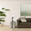 Lampe de table demi-lune avec fonction de veilleuse - Interrupteur rotatif à 4 voies en bois brun foncé de 30 po-1309013420
