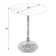 Ellesyn 24" Round Marble And Iron Dining Table