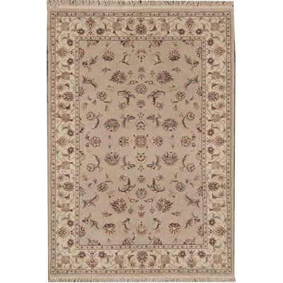 Floral Area Rug in Beige/Gold