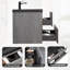 Meuble-lavabo flottant gris ciment 48 po avec plateau en résine et sable quartz