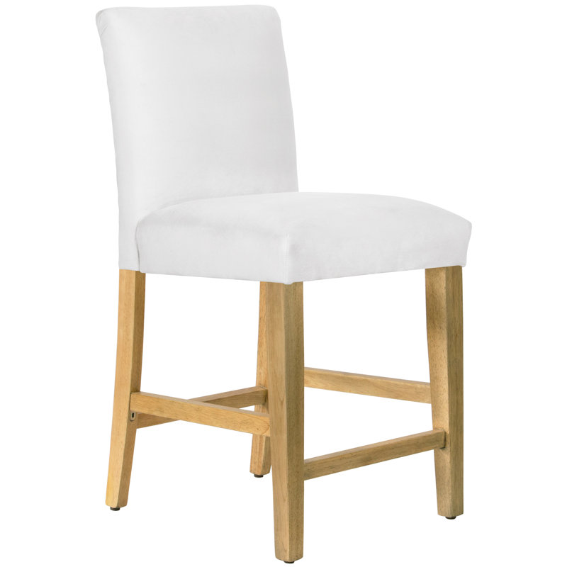 Tabouret de bar et de comptoir Hadrien, Tabouret de comptoir (siège d'une hauteur de 26 p, Bois naturel