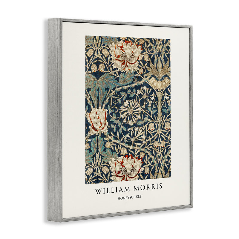 Giclée à motif de chèvrefeuille William Morris, design par Vintage Hustle, H 14 po x l 11 po, Estampe numérique Farmhouse