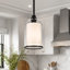 Luminaire suspendu pour îlot de cuisine simple avec abat-jour en verre double