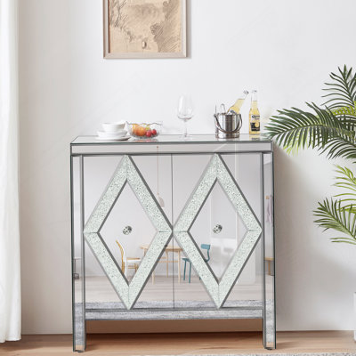 Armoire de rangement de conception unique avec garniture de miroir