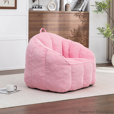 Giant Bean Bag Sofa with Armrests & Corduroy Cover