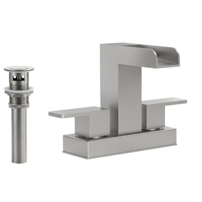 Robinet de salle de bain à 4 poignées 4 po avec ensemble de drain Centreset