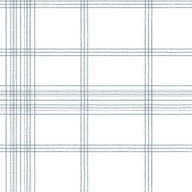 Tiny Tots 2-Collection Greige/White Matte Finish Traditional Plaid Design  Non-Woven Paper Wallpaper Roll