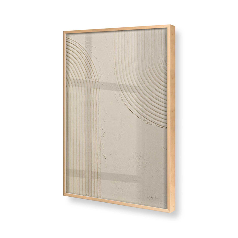 «Echoed Curves» en beige I, H 21 po x l 17 po, Érable brut