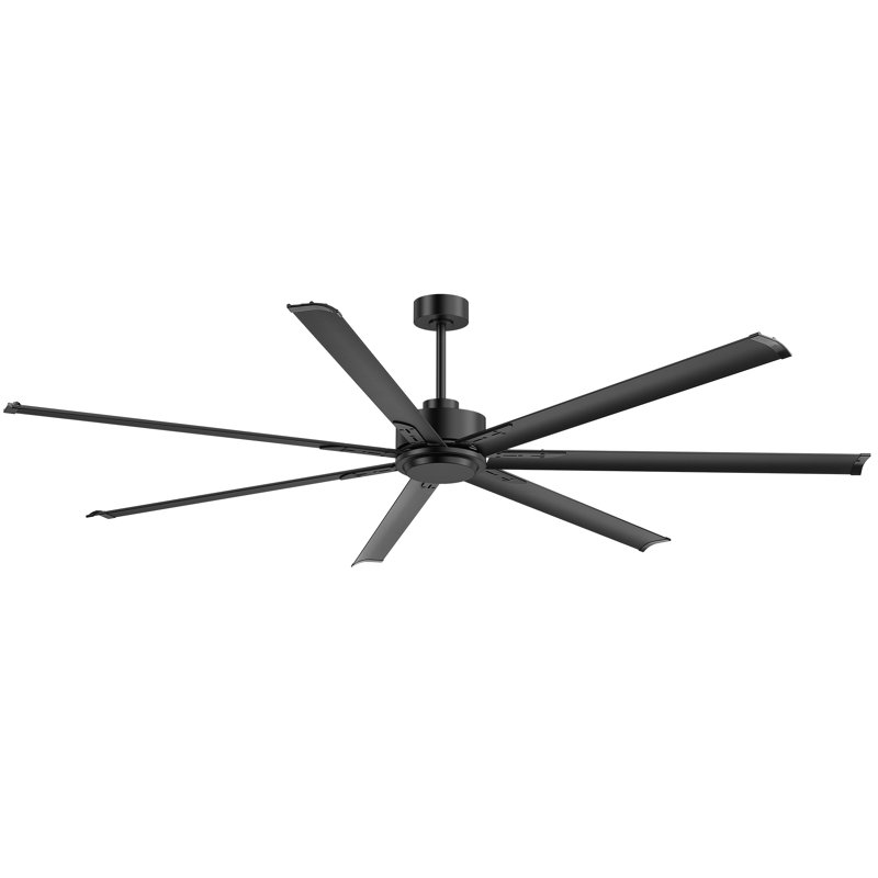 84/96/108/120 Inch Extra Large Ceiling Fan With Remote Control,Industrial Aluminum Blades Ceiling Fan Without Light, 84" Wide
