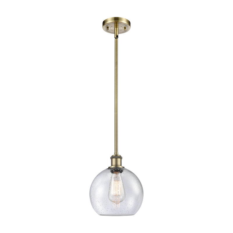 Laurene 1 - Light Single Pendant, Clear Crackle, No Bulb Included