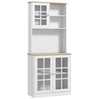 Armoire de rangement autoportante avec huche pour salle à manger