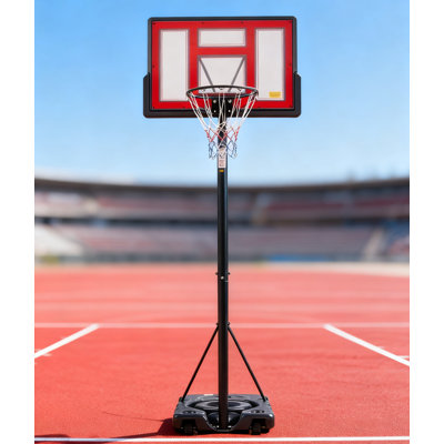 10 Ft. Adjustable Height Metal Portable Full-Size Basketball Hoop