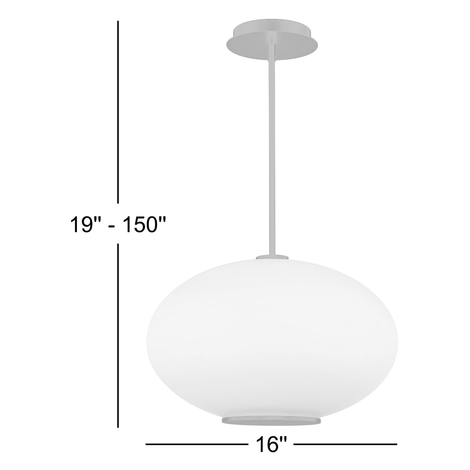Illusion Single Light Glass Dimmable LED Pendant, Black, 3000
