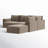 Deirdre Velvet L-Shaped Sectional Reversible-759774939