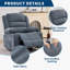 Chaise berçante inclinable pour adultes, lin-123065680