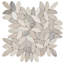 Nature Flower Carrara Marble Mosaic Tile-1370873278