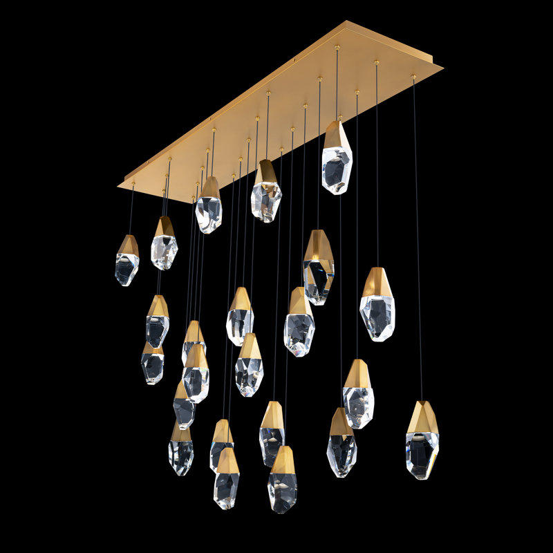 Martini 23 - Light LED Pendant, Aged Brass, Clear