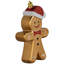 Ornements de Noël incassables en forme de pain d'épice avec chapeau de père Noël - 5 po - 18 carats