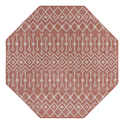 Tapis rouge rouille intérieur / extérieur Julieta