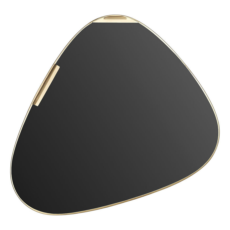 Satin Brass Triangular Iron Framed Bathroom Vanity Mirror