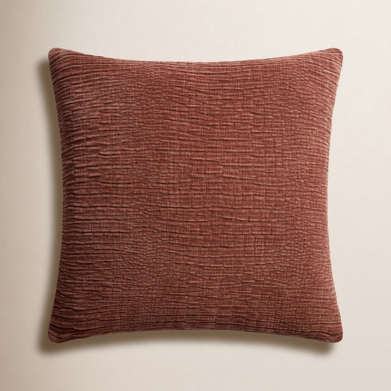 Housse de coussin rectangulaire Edan, Cuivre, Polyester/ Bourre en polyester, 22 po x 22 po