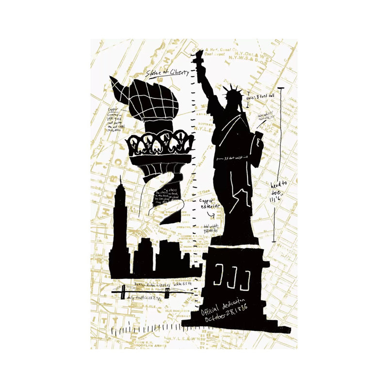 NY Deco II by Edward Selkirk - Wrapped Canvas Gallery-Wrapped Canvas Giclée, 66.04 cm H x 45.72 cm W x 1.91 cm D